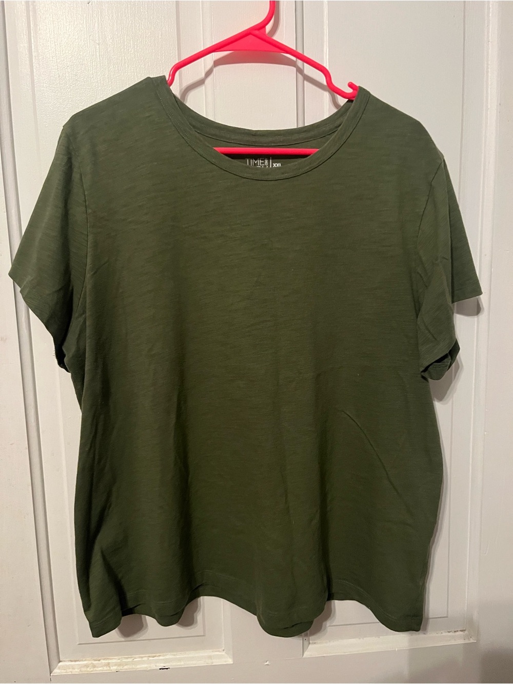 Time and Tru Olive Green Crewneck Women's Tee